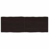 vidaXL Stoln&iacute; deska tmavě hněd&aacute; 120x40x(2-6)cm o&scaron;etřen&yacute; dub živ&aacute; hrana