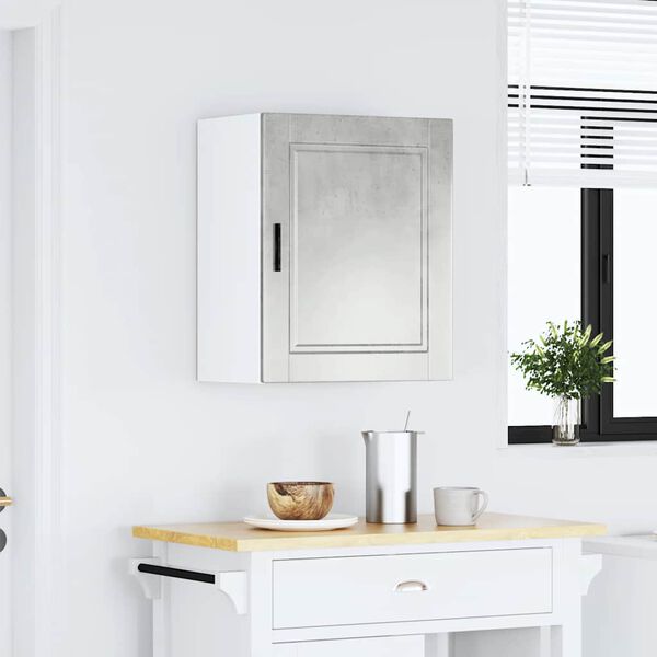 vidaXL Kuchyňsk&aacute; n&aacute;stěnn&aacute; skř&iacute;ňka "Porto" betonově &scaron;ed&aacute; kompozitn&iacute;