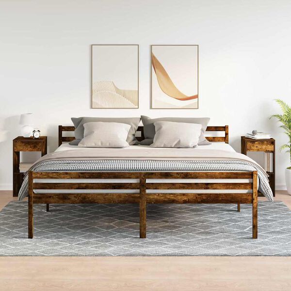 vidaXL Nočn&iacute; stolky se z&aacute;suvkou 2 ks kouřov&yacute; dub 35x34x66,5 cm