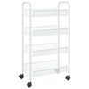 vidaXL Kuchyňsk&yacute; voz&iacute;k se 4 patry b&iacute;l&yacute; 46 x 26 x 85 cm železo
