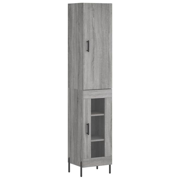 vidaXL Skř&iacute;ň highboard &scaron;ed&aacute; sonoma 34,5 x 34 x 180 cm kompozitn&iacute; dřevo