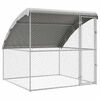 vidaXL Ps&iacute; kennel Stř&iacute;brn&aacute; 2 x 2 x 2 m Pozinkovan&aacute; ocel