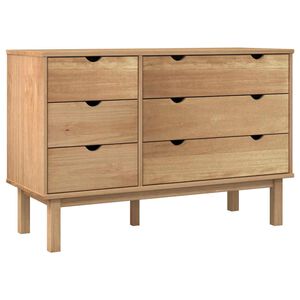 vidaXL Z&aacute;suvkov&aacute; komoda OTTA 111x43x73,5 cm masivn&iacute; borov&eacute; dřevo