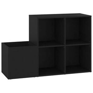 vidaXL Botn&iacute;k do předs&iacute;ně čern&yacute; 105 x 35,5 x 70 cm kompozitn&iacute; dřevo
