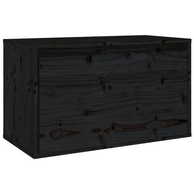 vidaXL Nástěnná skříňka černá 60 x 30 x 35 cm masivní borové dřevo