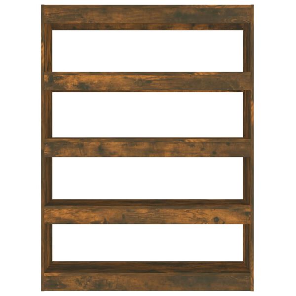 vidaXL Knihovna / dělic&iacute; stěna kouřov&yacute; dub 100 x 30 x 135 cm