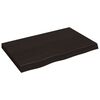 vidaXL Koupelnov&aacute; deska tmavě hněd&aacute; 80x50x(2-6) cm o&scaron;etřen&yacute; masiv