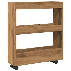 vidaXL &Uacute;zk&yacute; &uacute;ložn&yacute; voz&iacute;k 3patrov&yacute; dub artisan kompozitn&iacute; dřevo