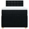 vidaXL Box spring postel s matrac&iacute; čern&aacute; 80 x 200 cm textil