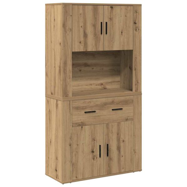 vidaXL Highboard dub artisan 80 x 33 x 150 cm Kompozitn&iacute; dřevo