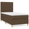 vidaXL Box spring postel s matrac&iacute; tmavě hněd&aacute; 80x200 cm textil