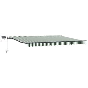 vidaXL Stahovac&iacute; mark&yacute;za Zelen&aacute; a b&iacute;l&aacute; 400 &times; 300 cm L&aacute;tka a hlin&iacute;k