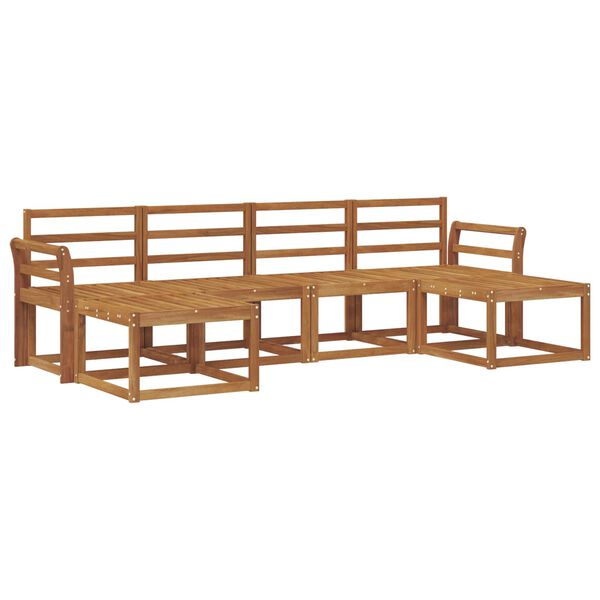 vidaXL Venkovn&iacute; pohovkov&aacute; souprava 6 pcs Př&iacute;rodn&iacute; kompozitn&iacute; dřevo