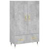 vidaXL Skř&iacute;ň highboard betonově &scaron;ed&aacute; 69,5x31x115 cm kompozitn&iacute; dřevo