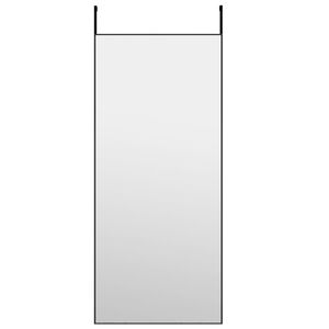 vidaXL Zrcadlo na dveře čern&eacute; 40 x 100 cm sklo a hlin&iacute;k
