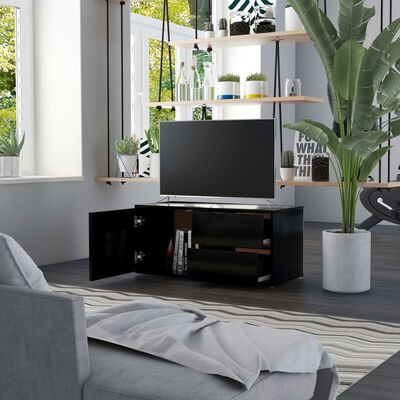 vidaXL TV stolek černý 80 x 34 x 36 cm dřevotříska