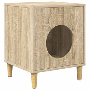 vidaXL Kočič&iacute; dům Sonoma 42,5 x 40 x 53 cm kompozitn&iacute; dřevo