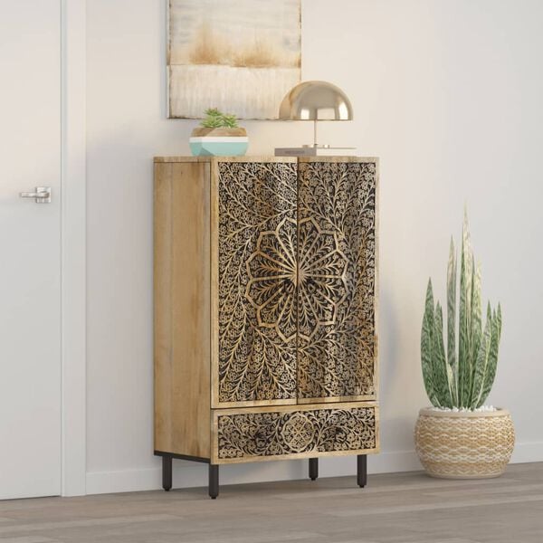 vidaXL Skř&iacute;ň highboard 60 x 33 x 100 cm masivn&iacute; mangovn&iacute;kov&eacute; dřevo