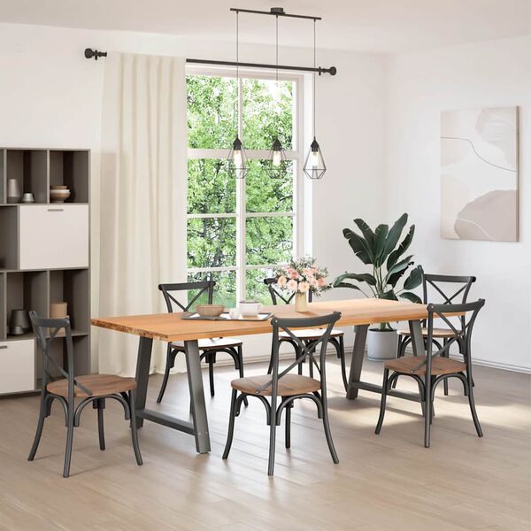 vidaXL Nohy k jídelnímu stolu ve tvaru A, 2 ks, antracitové, 100 x (72-73) cm, ocel