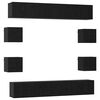 vidaXL Sestava TV skř&iacute;něk 10 pcs 180 x 30 x 30 cm Čern&yacute; dub