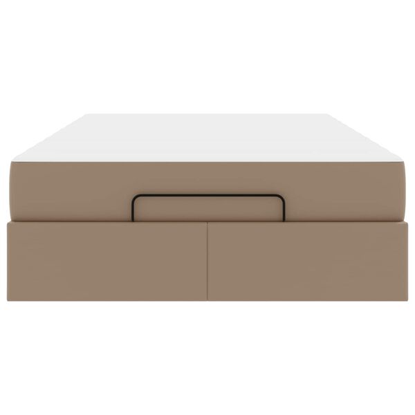 vidaXL R&aacute;m postele s matrac&iacute; s matrac&iacute; 2 pcs Žlutohněd&aacute; PVC