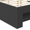 vidaXL R&aacute;m postele s čelo Čern&aacute; 120 x 200 cm kompozitn&iacute; dřevo