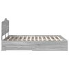 vidaXL R&aacute;m postele s čelo &Scaron;ed&aacute; Sonoma 160 x 200 cm kompozitn&iacute; dřevo