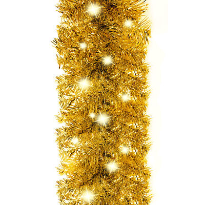 vidaXL Vánoční girlanda s LED světýlky 20 m zlatá