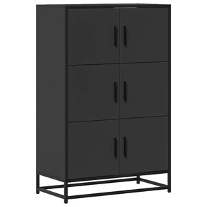 vidaXL Skř&iacute;ň highboard čern&aacute; 68x35x106,5 cm kompozit a kov
