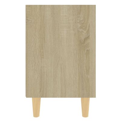 vidaXL Noční stolek dřevěné nohy 2 ks dub sonoma bílá 40 x 30 x 50 cm