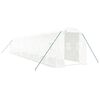 vidaXL Sklen&iacute;k s ocelov&yacute;m r&aacute;mem b&iacute;l&yacute; 24 m&sup2; 12 x 2 x 2 m