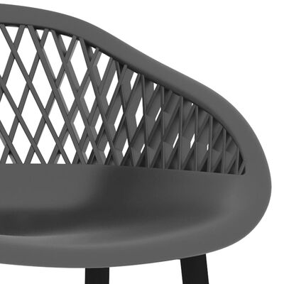 vidaXL Barové židle 4 ks šedé