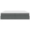 vidaXL Postel s &uacute;ložn&yacute;m prostorem a matrac&iacute; Tmavě &scaron;ed&aacute; 200 x 200 cm