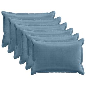 vidaXL Povlak na pol&scaron;t&aacute;ř 6 ks HOUTEN Modr&aacute; 30 x 50 cm man&scaron;estr