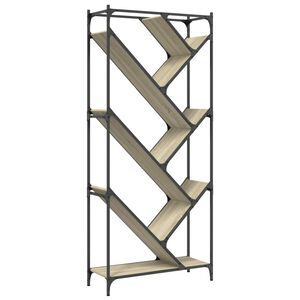 vidaXL Knihovna dub sonoma 79 x 30 x 180 cm kompozitn&iacute; dřevo a kov