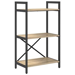 vidaXL Knihovna 3 &uacute;rovn&iacute; 56 x 34 x 96 cm Kompozitn&iacute; dřevo Sonoma dub