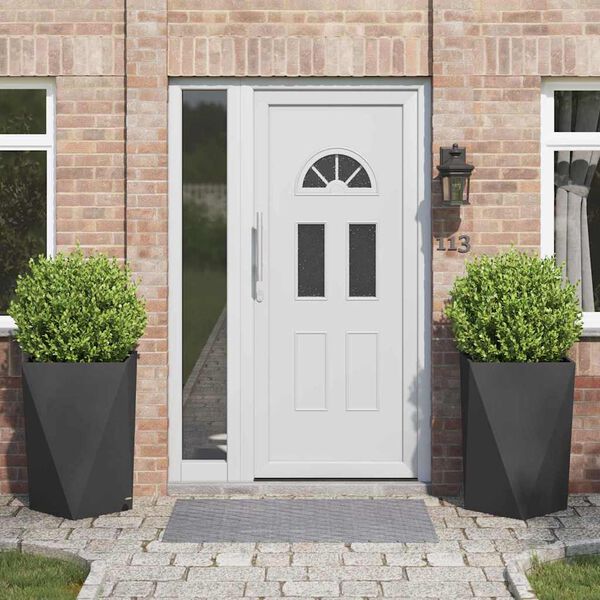 vidaXL Truhl&iacute;k 2 pcs Čern&aacute; 50 x 50 x 75 cm Ocel