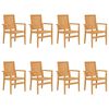 vidaXL Stohovateln&eacute; zahradn&iacute; židle 8 ks 56,5x57,5x91 cm masivn&iacute; teak