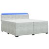 vidaXL Box spring postel s matrac&iacute; a LED Světle &scaron;ed&aacute; 200 x 200 cm