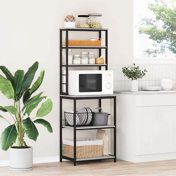 vidaXL Kuchyňsk&aacute; polička &Scaron;ed&aacute; Sonoma 60 x 40 x 168 cm kompozitn&iacute; dřevo