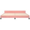 vidaXL R&aacute;m postele s čelem růžov&yacute; 200x200 cm samet