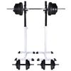vidaXL Posilovac&iacute; stojan se sadou činek barbell a dumbbell 60,5 kg