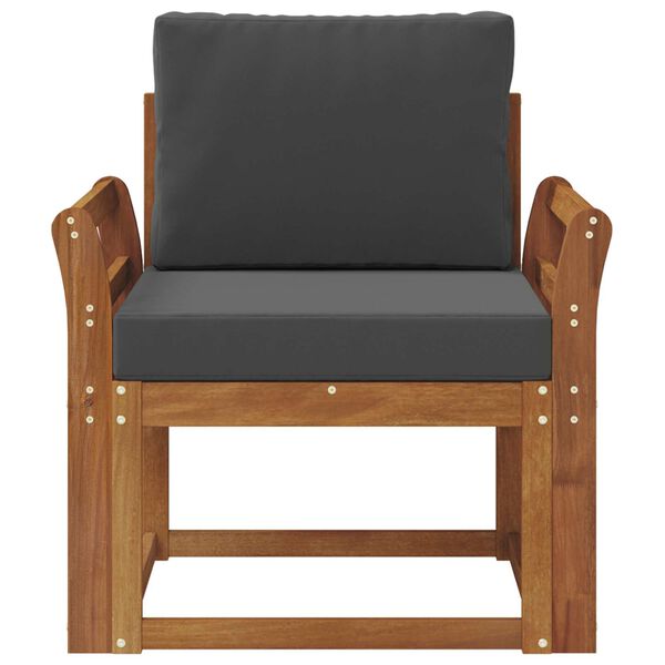 vidaXL Venkovn&iacute; pohovka Masivn&iacute; ak&aacute;ciov&eacute; dřevo a polyester Př&iacute;rodn&iacute;