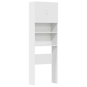 vidaXL Skř&iacute;ňka na pračku b&iacute;l&aacute; 64x24x190 cm Dřevěn&aacute; konstrukce