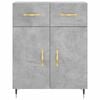 vidaXL Skř&iacute;ň highboard betonově &scaron;ed&aacute; 69,5x34x180 cm kompozitn&iacute; dřevo