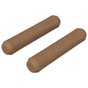 vidaXL Dřevěn&eacute; kol&iacute;ky 2 pcs Hněd&aacute; &Oslash;8 x 35 mm masivn&iacute; dřevo