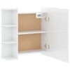 vidaXL Zrcadlová skříňka s LED bílá s vysokým leskem 70 x 16,5 x 60 cm
