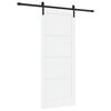 vidaXL Posuvn&eacute; dveře 83 x 202 cm Masivn&iacute; borovicov&eacute; dřevo B&iacute;l&aacute; a čern&aacute;