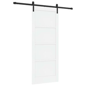 vidaXL Posuvn&eacute; dveře 83 x 202 cm Masivn&iacute; borovicov&eacute; dřevo B&iacute;l&aacute; a čern&aacute;