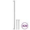 vidaXL N&aacute;bytkov&eacute; &uacute;chytky 20 ks stř&iacute;brn&eacute; 480 mm nerezov&aacute; ocel